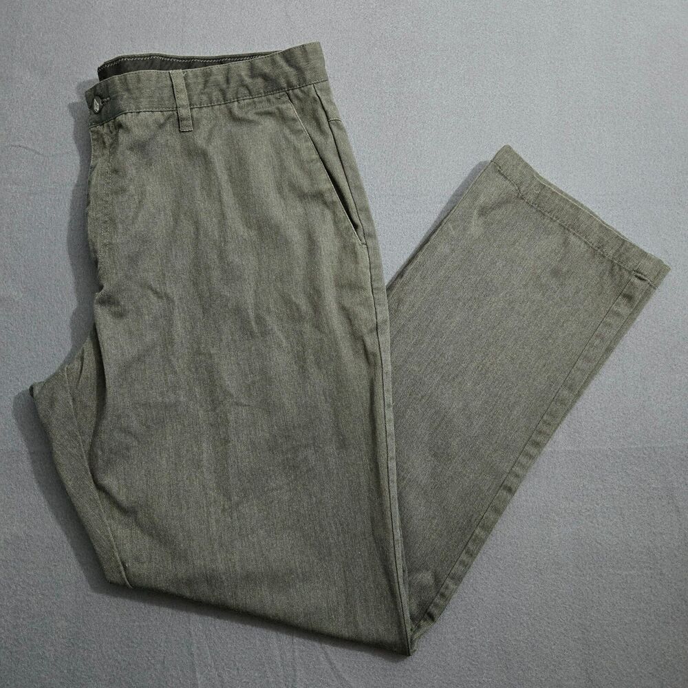 Volcom Vmonty Chino Pants Men 38 Charcoal Heather Gray Straight Skater Urban